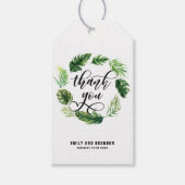 Waterverf Tropische Lappen Hartelijk dank Cadeaulabel (Voorkant)