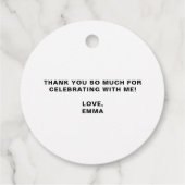 Waterverf Tropische Leaves Wreath Birthday Luau Bedankjes Labels (Achterkant)