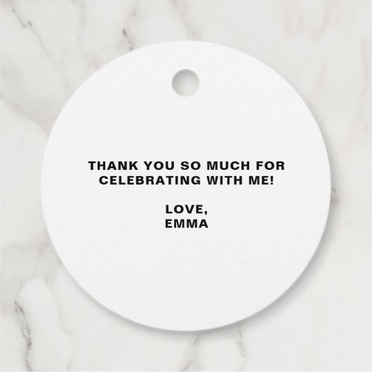 Waterverf Tropische Leaves Wreath Birthday Luau Bedankjes Labels (Achterkant)