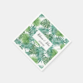 Waterverf Tropische lederen bruiloft Napkin Servet (Hoek)