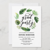 Waterverf Tropische Leidingen Grote Graduatie Part Kaart (Voorkant)