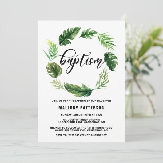 Waterverf Tropische lekken met adembeneming Kaart (Staand voorkant)