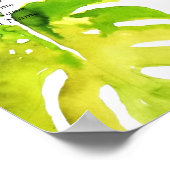 Waterverf Tropische lekkernij trouwerijkaart Poster (Hoek)