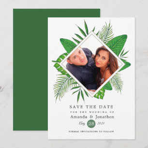 Waterverf Tropische Luau Aloha Weduwfoto Save The Date