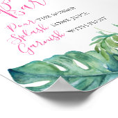 Waterverf Tropische Mimosa Bar Poster (Hoek)