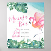 Waterverf Tropische Mimosa Bar Poster (Voorkant)