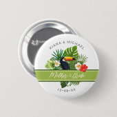Waterverf Tropische moeder van Bride Green ID577 Ronde Button 5,7 Cm (Voorkant /achterkant)