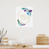 Waterverf Tropische Orchideeën Geometrische Anni W Poster (Keuken)
