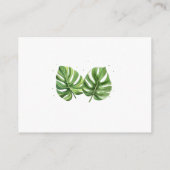 Waterverf Tropische Palm Baby shower Luier Raffle Informatiekaartje (Achterkant)