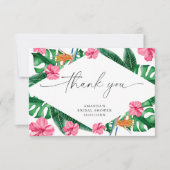 Waterverf Tropische palm, dank u vrijgezellenfeest Bedankkaart (Voorkant)