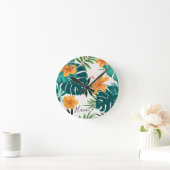 Waterverf tropische palm, Hawaiian Hibiskus Ronde Klok (Huis)