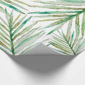Waterverf Tropische palm Leaf Cadeaupapier (Hoek)