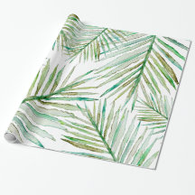 Waterverf Tropische palm Leaf