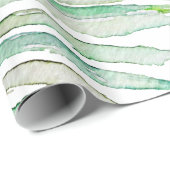 Waterverf Tropische palm Leaf Cadeaupapier (Rol Hoek)