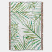 Waterverf Tropische palm Leaf Deken (Voorkant Verticaal)