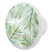 Waterverf Tropische palm Leaf Keramische Knop (Rechts)