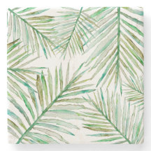 Waterverf Tropische palm Leaf