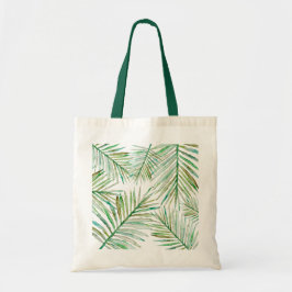 Waterverf Tropische palm Leaf Tote Bag