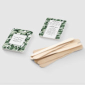 Waterverf tropische palmblad bruiloft hand fan handwaaier (Niet-gemonteerd)