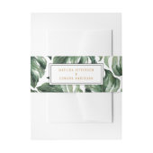 Waterverf tropische palmblad bruiloft uitnodigingen wikkel (Voorkant Voorbeeld)