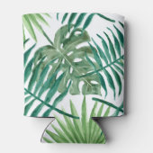 Waterverf Tropische palmbladeren Blikjeskoeler (Achterkant)