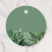 Waterverf tropische palmbladeren dank u bedankjes labels (Achterkant)