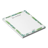 Waterverf Tropische palmbladeren Kantoor Notitieblok (Schuin)