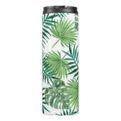 Waterverf Tropische palmbladeren Thermosbeker (Achterkant)