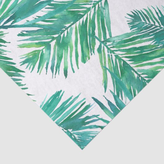 waterverf tropische palmbladeren tissuepapier (Detail)