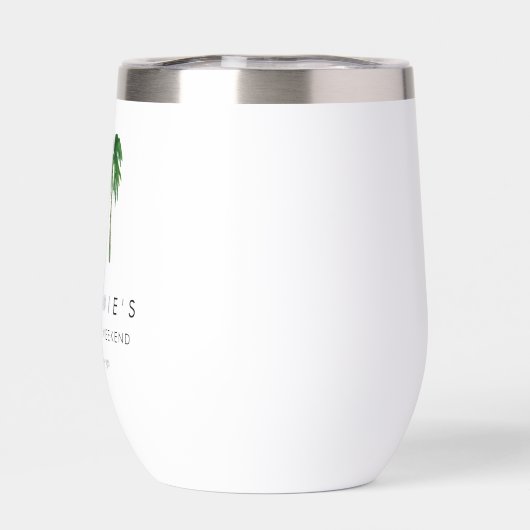 Waterverf Tropische palmbomen Bachelorette (Achterkant)