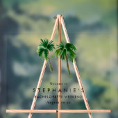 Waterverf Tropische palmbomen Bachelorette Acryl Bord (Neutraal)