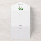 Waterverf Tropische palmbomen Bachelorette All In One Uitnodiging (Buitenkant)