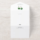 Waterverf Tropische palmbomen Bachelorette All In One Uitnodiging (Buiten)