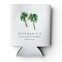 Waterverf Tropische Palmbomen  Bachelorette   