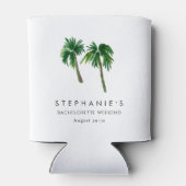 Waterverf Tropische Palmbomen  Bachelorette    Blikjeskoeler (Achterkant)