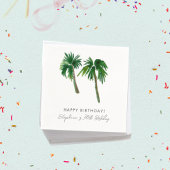 Waterverf Tropische palmbomen Birthday Servet
