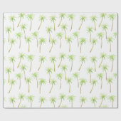 Waterverf Tropische palmbomen Cadeaupapier (Vlak)