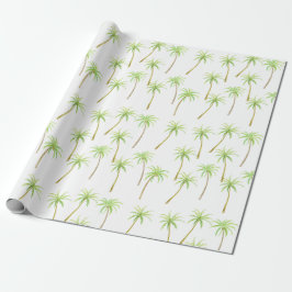 Waterverf Tropische palmbomen Cadeaupapier