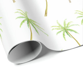 Waterverf Tropische palmbomen Cadeaupapier