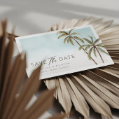 Waterverf Tropische palmbomen sparen de datum Save The Date
