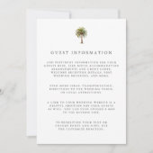 Waterverf tropische palmboom gast Details Kaart (Voorkant)