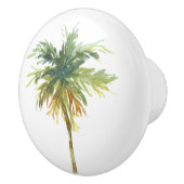 Waterverf tropische palmboom keramische knop (Rechts)