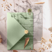 Waterverf tropische palmboom Monogram Huwelijk Acryl Uitnodigingen