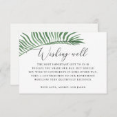 Waterverf tropische palmbruiloft informatiekaartje (Voorkant / Achterkant)