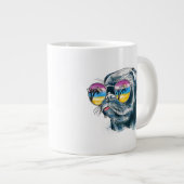 Waterverf Tropische papuppy Grote Koffiekop (Voorkant rechts)