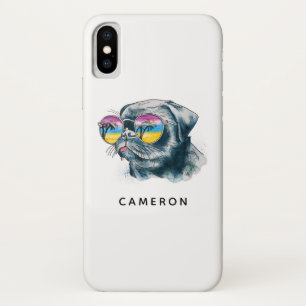 Waterverf Tropische papuppy Jouw namen toevoegen Case-Mate iPhone Case