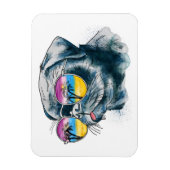 Waterverf Tropische papuppy Magneet (Verticaal)