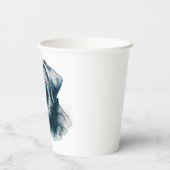 Waterverf Tropische papuppy Papieren Bekers (Achterkant)