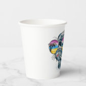 Waterverf Tropische papuppy Papieren Bekers (Voorkant)