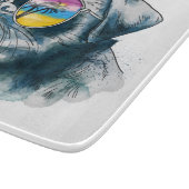 Waterverf Tropische papuppy Snijplank (Hoek)